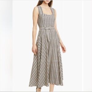 NEW NWT Saloni Lottie Floral Print Belted Dress